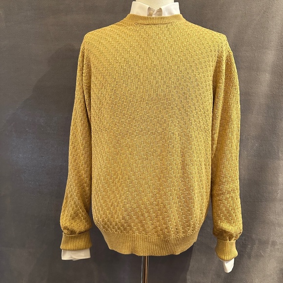 New Henry Jacobson size Lg maize silk/cotton long sleeved crew neck sweater